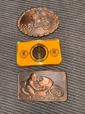3 vintage belt buckles